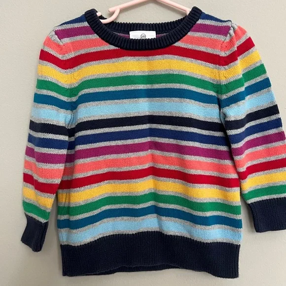 Hanna Andersson Knit Striped Rainbow Sweater - Picture 2 of 7